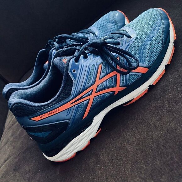 Mint Condition ASICS GEL GT-2000 V5 Navy Blue Coral Womens 11 US 43.5 EUR T757N - Picture 5 of 9